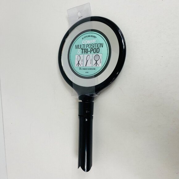 Conair Adjustable Mirror With Tripod 5X Magnification Black Lightweight Design - Picture 3 of 5